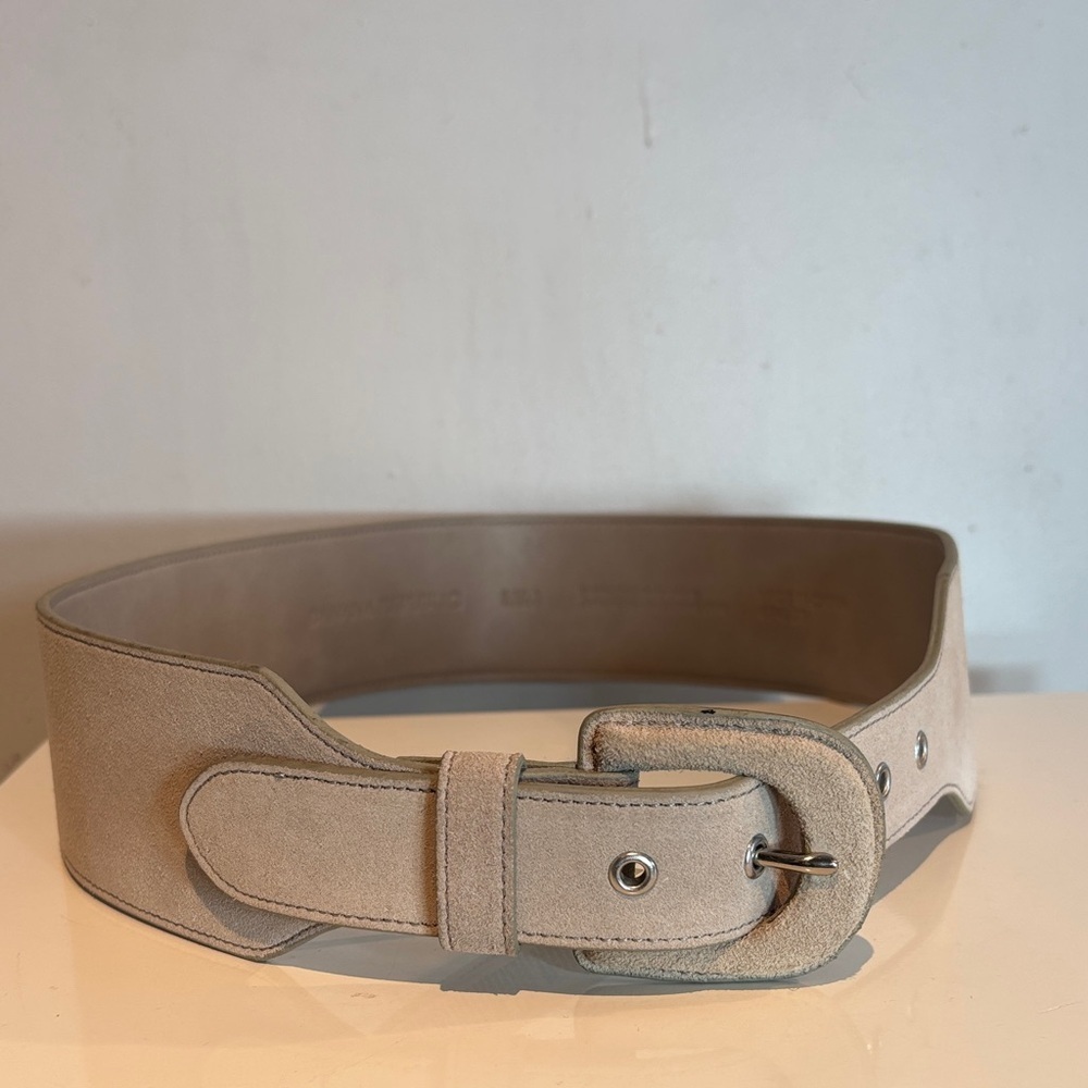 Banana Republic Beige genuine suede wide  Women's Belt size medium